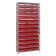 Steel Shelving Storage Shelf Bin Unit - Red