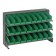 Sloped Bench Rack with Green Bins