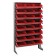 Single Sided Pick Rack with Bins - Red