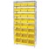 Wire Shelving Unit with Yellow Plastic Storage Bins
