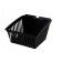 CrateBox Tilt Medium Black Plastic Bin