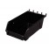 Hobibox Long Pegboard Slatwall Plastic Bins - Black