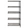 5-Shelf Black Wire Shelving Add-On Unit