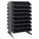 Plastic Storage Bin Sloped Shelving Pick Rack Black