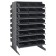 Plastic Storage Bin Sloped Shelving Pick Rack Black