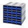 Interlocking Storage Cabinet with Blue Drawers
