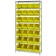 Wire Shelving with Yellow Plastic Bins