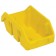 Double Open Hopper Bin Yellow