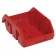 Double Sided Plastic Bin Red