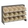 Sloped Bench Rack with Ivory Bins