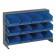 Sloped Bench Rack with Blue Bins