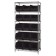 Wire Shelving with Plastic Storage Bins - Black