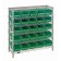 Plastic Storage Bin Wire Shelving Units Green
