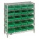 Plastic Storage Bin Wire Shelving Units Green