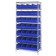 Stackable Shelf Bin Wire Shelving Unit WR8-423 Blue