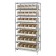 Stackable Shelf Bin Wire Shelving Unit WR8-461 Ivory