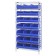 Stackable Shelf Bin Wire Shelving Unit WR8-465 Blue