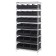 Stackable Shelf Bin Wire Shelving Unit WR8-483485 Black