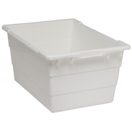 Plastic Cross Stack Tubs White