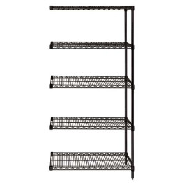 AD54-1830BK-5 Black Epoxy Wire Shelving Add-On Kit
