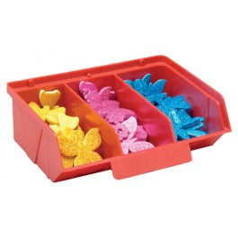 Red Stack and Lock Storage Bin