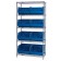 Plastic Storage Bin Wire Shelving System - Blue