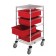 Red Plastic Bin Transport Cart