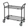 2-Shelf Black Wire Shelving Utility Cart