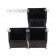 Black Plastic Storage Bin with Rails