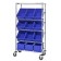 Plastic Storage Container Slanted Wire Shelving Units