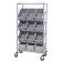 Plastic Storage Container Slanted Wire Shelving Units