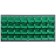 Louvered Panel with Plastic Hang Bins Green