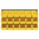 Yellow Plastic Bins on Louvered Panel