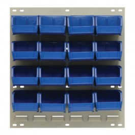 Plastic Storage Bin Louvered Panel System Blue