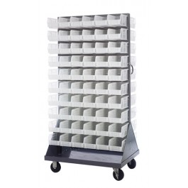 Clear Plastic Storage Bin Louvered Panel Racks