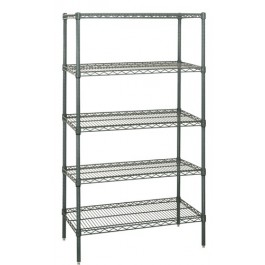 Green Epoxy Wire Shelving 5-Shelf Starter Kit