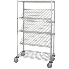 Wire Shelving Slanted Shelf Cart