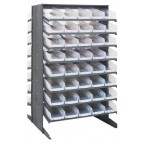 Plastic Storage Bin Sloped Shelving Pick Rack with Clear Bins