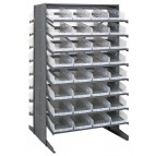 Plastic Storage Bin Sloped Shelving Pick Rack Clear Bins