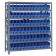 Plastic Storage Bin Steel Shelving Center - Blue