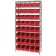 Red Plastic Storage Bin Wire Shelving Units