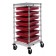 Red Plastic Bin Transport Cart