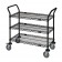 3-Shelf Black Wire Shelving Utility Cart