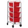 Tub Rack with 4 Red Tubs