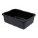 Black Bus Tub with Ribbed Bottom