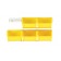 Yellow Plastic Storage Bin with Rails