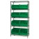 Plastic Storage Bin Wire Shelving System - Green