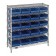 Plastic Storage Bin Wire Shelving Units Blue