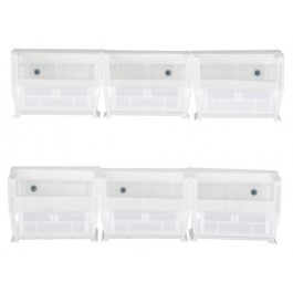 Clear Plastic Storage Bin with Rails