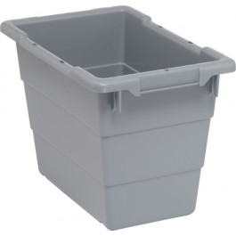 Plastic Cross Stack Tubs Gray